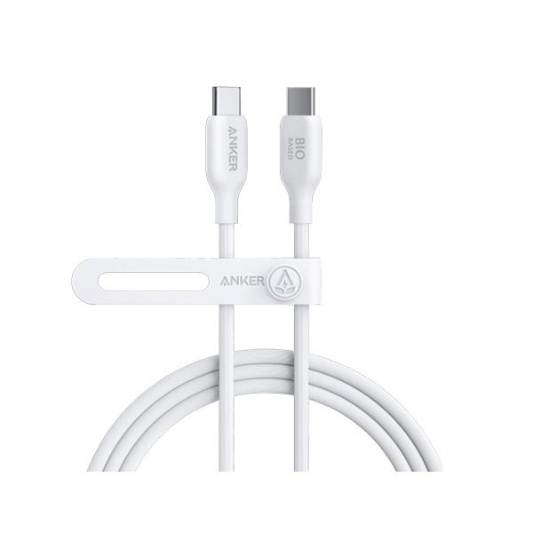 كيبل أنكر 554 مصنوع من مواد طبيعية ومتين USB-C إلي USB-C مقاس 6 اقدم | أبيض كيبل أنكر 554 مصنوع من مواد طبيعية ومتين USB-C إلي USB-C مقاس 6 اقدم | أبيض